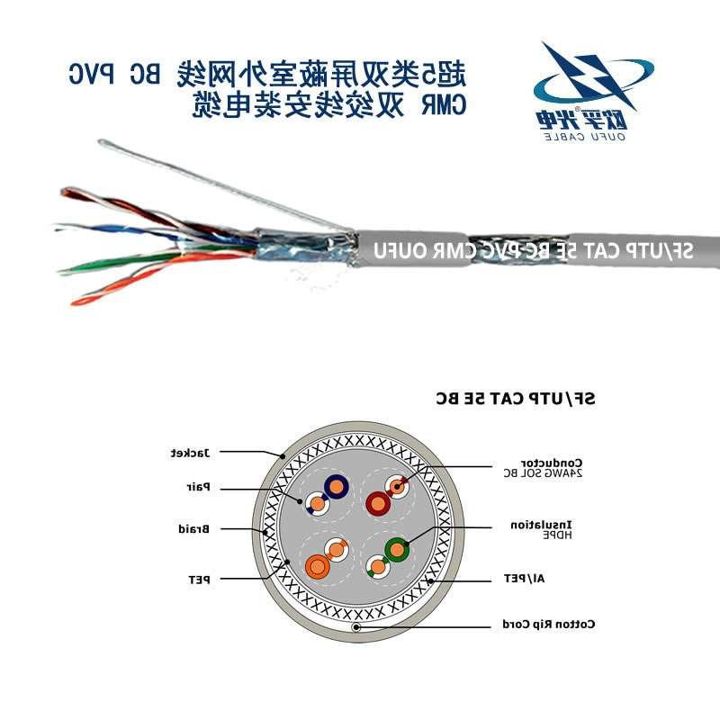 邢台市SF / UTP CAT 5E BC PVC CMR双绞线安装电缆